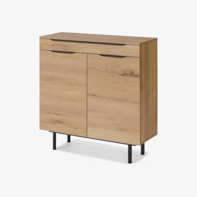 Made.com Damien Shoe Storage, Distressed Oak Effect & Black