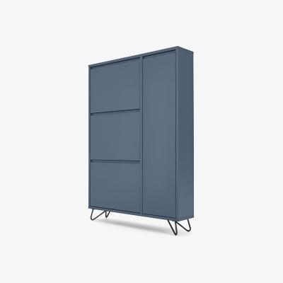 Made.com Elona Shoe Storage, Slate Blue & Black