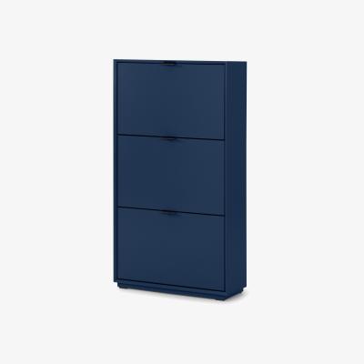 Made.com Marcell Double Shoe Storage Cabinet, Deep Blue