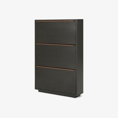 Made.com Anderson Shoe Storage, Mocha Mango Wood & Copper