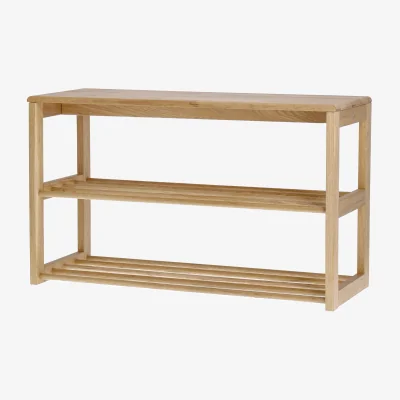 Nordic Nest 1898 Bäckebo shoe rack with seat Oak 80x48x30 cm