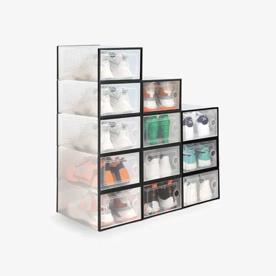 The Range Stackable Shoe Storage Boxes - White