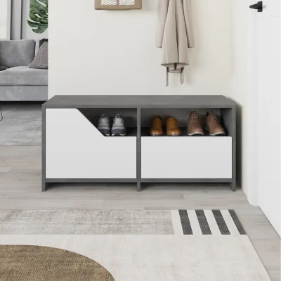 The Range Nexus Modern Shoe Rack Storage - Retro Grey