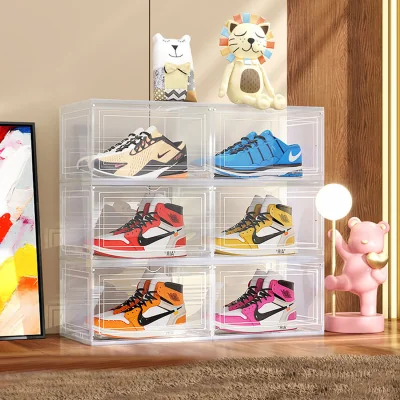 The Range 6 Pcs Transparent Stackable Shoe Storage Box - Transparent