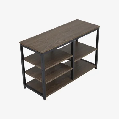 The Range 80CM Wide Shoe Rack - Rustic Brown