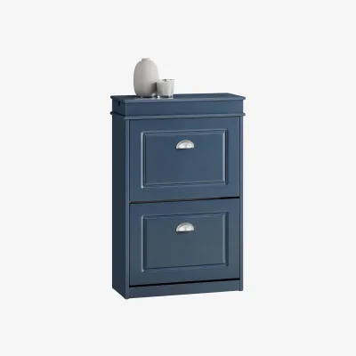 The Range 2 Drawer Shoe Cabinet Organizer Unit - Blue