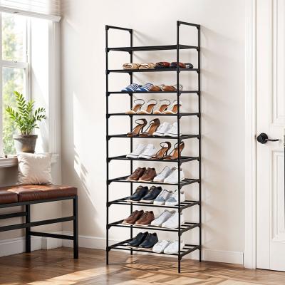 The Range Lifeideas 10-Tier Metal Shoe Rack - Black