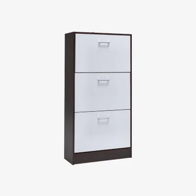 The Range Wooden Shoe Rack Drawer 3 Layer Dump Shoes Shelves - White