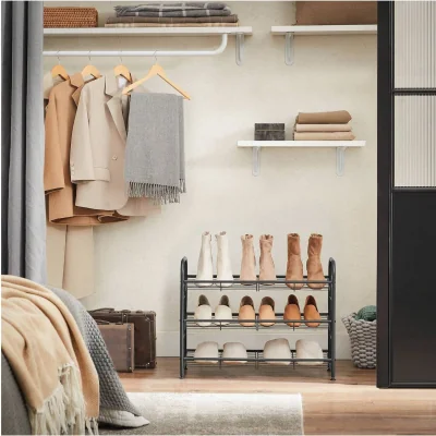 The Range SONGMICS Stackable 3-Tier Shoe Rack - Black
