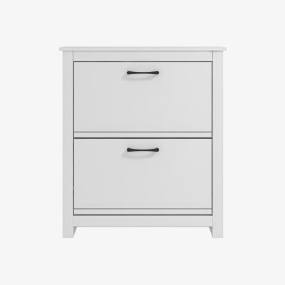 The Range Galano Limestone 2-Door Shoe Cabinet - White