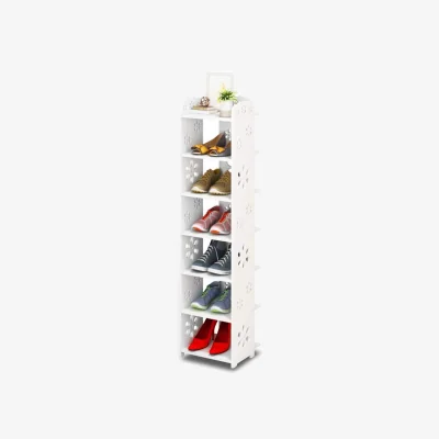 The Range Shoe Rack Shoe Storage Organiser Free Standing Display Rack - White / 6