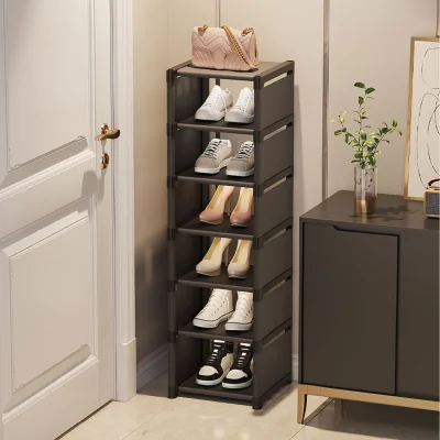 The Range Adjustable Shoe Storage Rack - black / 7