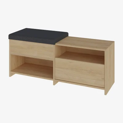 The Range Filux Modern Shoe Storage Bench - Oak