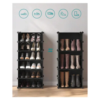 The Range SONGMICS Modular Shoe Cabinet with 10 Compartments - Black