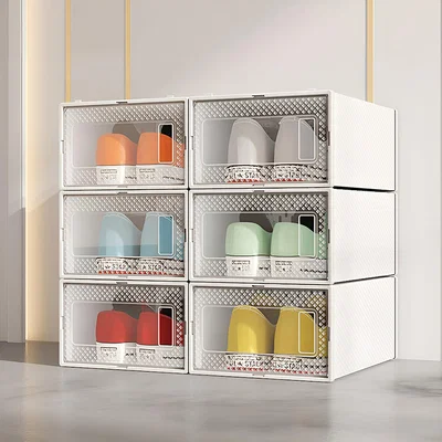 The Range 12-Pack Shoe Storage Waterproof Plastic Boxes - White