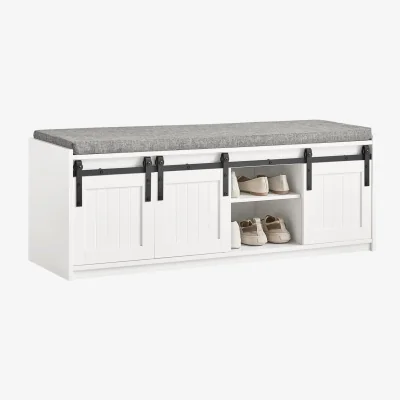 The Range Shoe Storage Bench - White