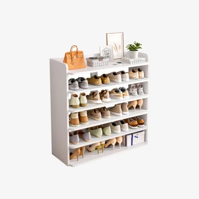 The Range Multi-Tier Vertical Shoe Rack -  White / 6