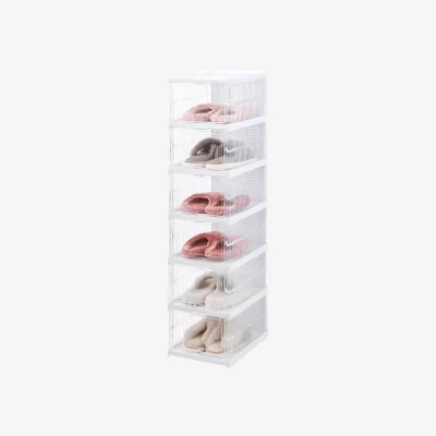 The Range 6 Tier Transparent Foldable Shoe Storage Box - Transparent / 3.35kg