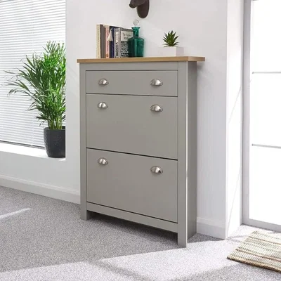 The Range Shoe Storage Organiser with Drawer - Grey