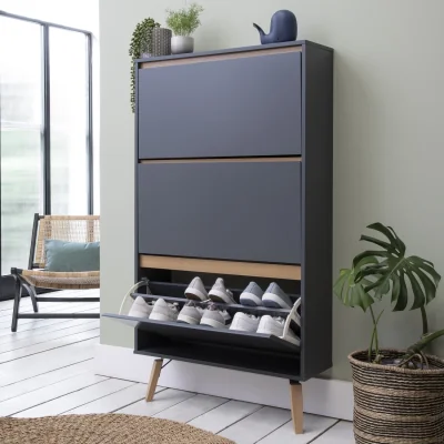The Range Otto Shoe Storage Unit in Grey - Grey