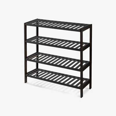 The Range Bamboo Shoe Rack - Black / Moisture-resistant, wipe-clean finish