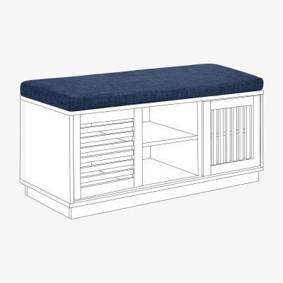 The Range Shoe Storage Bench Cushion Pads - Midnight / 111cm