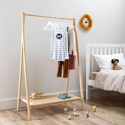 The Range Nelly Clothes Rail and Shoe Rack in Rattan - Natural