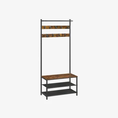 The Range VASAGLE Hall Tree with Shoe Storage - Bronze