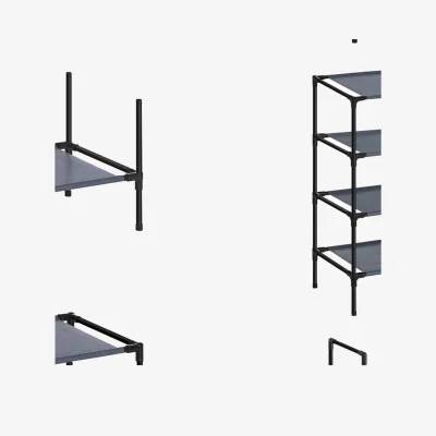 The Range SONGMICS 4-Tier Space-Saving Shoe Rack - Grey