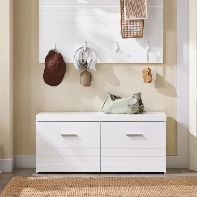 The Range Hallway Modern Shoe Cabinet - White