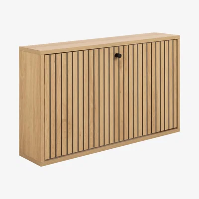 The Range Albany Wall Mountable Shoe Cabinet - Oak