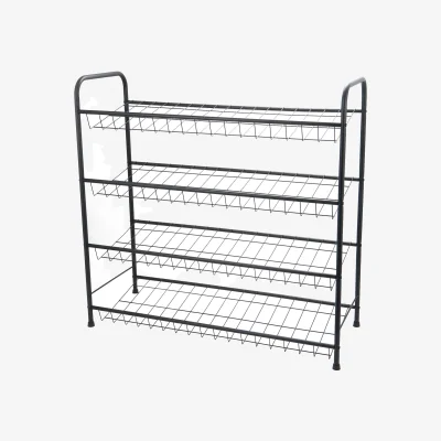 The Range 4 Tier Shoe Rack - Black