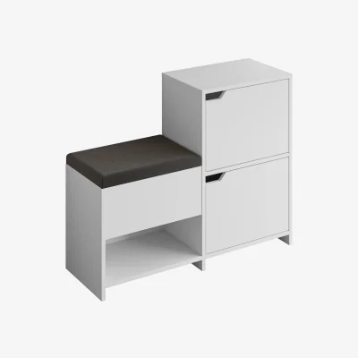 The Range Haven Modern Shoe Bench Storage - White