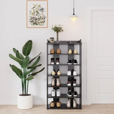 The Range NAMIP Shoe Shelf Free Standing Display Rack in Home - Black / 7