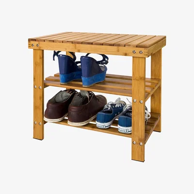 The Range SoBuy Bamboo Shoe Bench - Brown