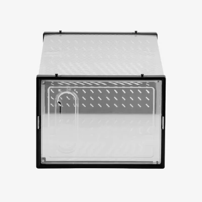 The Range 12x Transparent Stackable Shoe Storage Boxes - Black
