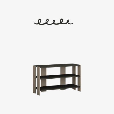 The Range Tono Shoe Rack - Anthracite - Light Mocha
