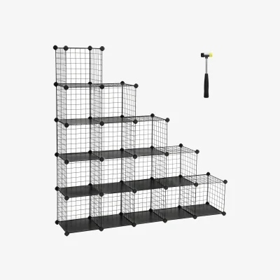 The Range SONGMICS 16-Cube Metal Wire Storage Organiser - Black