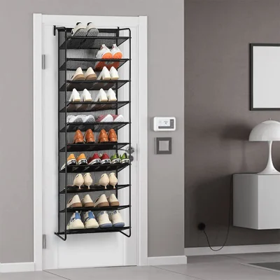 The Range Over Door Hanging Shoe Rack Organiser  - Black