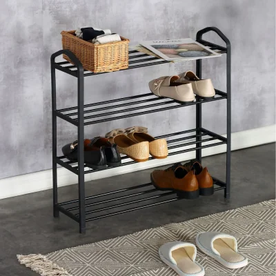 The Range Bowland Shoe Storage Rack Hallway Organiser Unit  - Black / 4