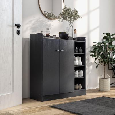 The Range HOMCOM White Shoe Storage Cabinet - Black