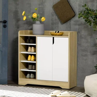 The Range Shoe Storage Organiser with Five Open Shelves - White
