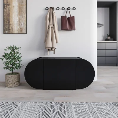 The Range Pozy Modern Shoe Storage Bench - Black Bute