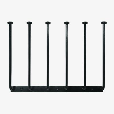 The Range Wall Mounted Wellington Boot Rack 3 Pair - Black