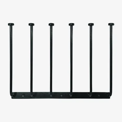 The Range Wall Mounted Wellington Boot Rack 3 Pair - Black