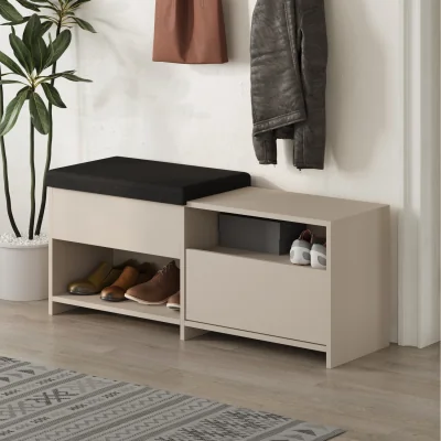 The Range Filux Modern Shoe Storage Bench - White