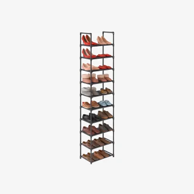 The Range Stackable 10 Tier Shoe Rack  - Black