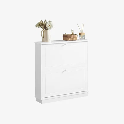 The Range Narrow Shoe Cabinet - White