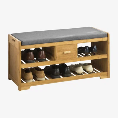 The Range SoBuy Bamboo 2 Tiers Shoe Rack - Brown