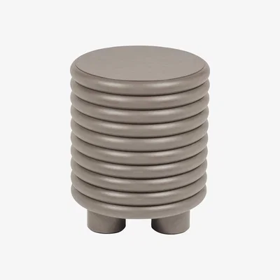 Amara Giobagnara - Scala Leather Stool - Mud F21